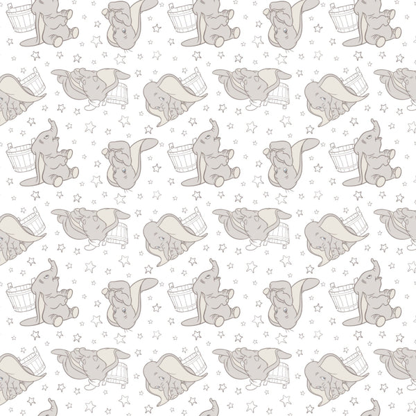 Disney Dumbo Elephant Stars Fabric by the yard