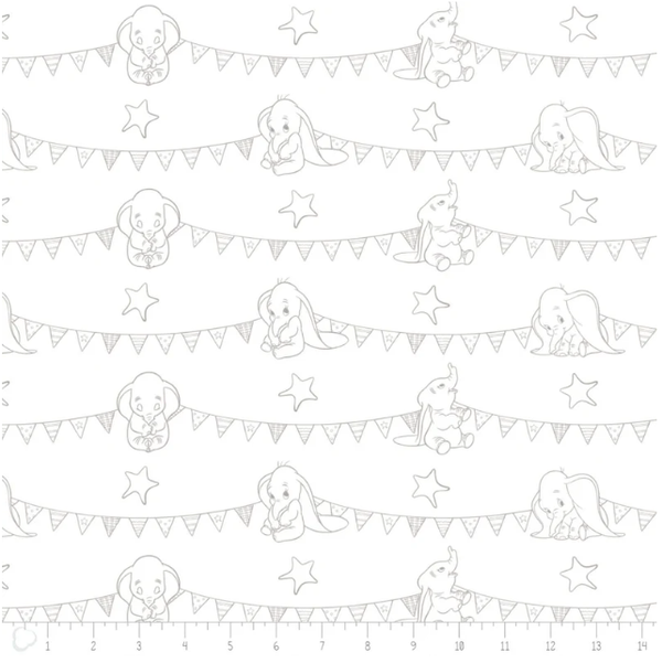 Disney Dumbo Elephant Bunting Banners Fabric by the yard