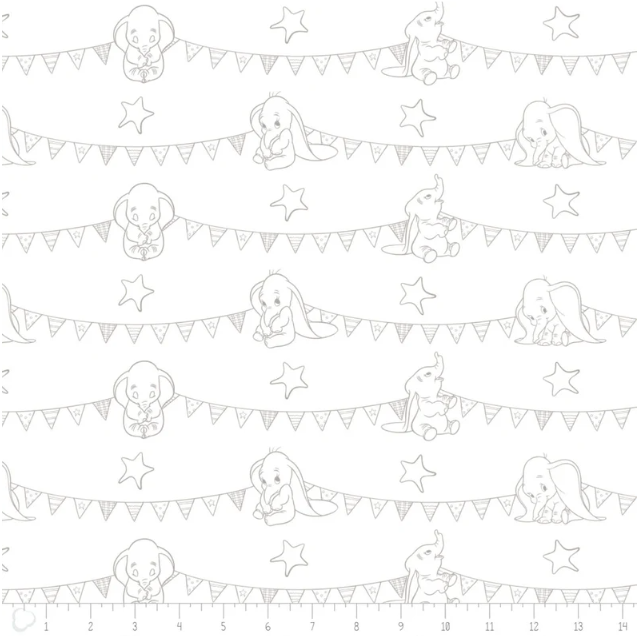 Disney Dumbo Elephant Bunting Banners Fabric by the yard