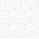 Disney Dumbo Elephant Outline Fabric by the yard