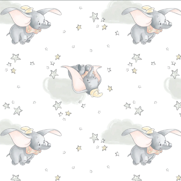 Disney Dumbo Elephant Sentimental in The Sky Fabric by the yard