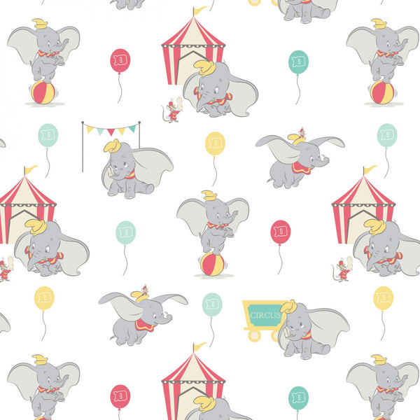 Disney Dumbo Elephant in the Circus Fabric by the yard