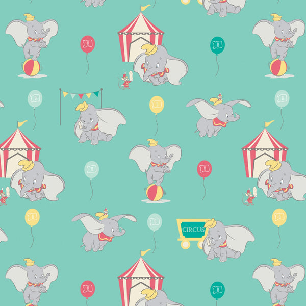 Disney Dumbo Elephant in the Circus Fabric by the yard