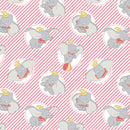 Disney Dumbo Elephant in The Circus Stripes Fabric by the yard
