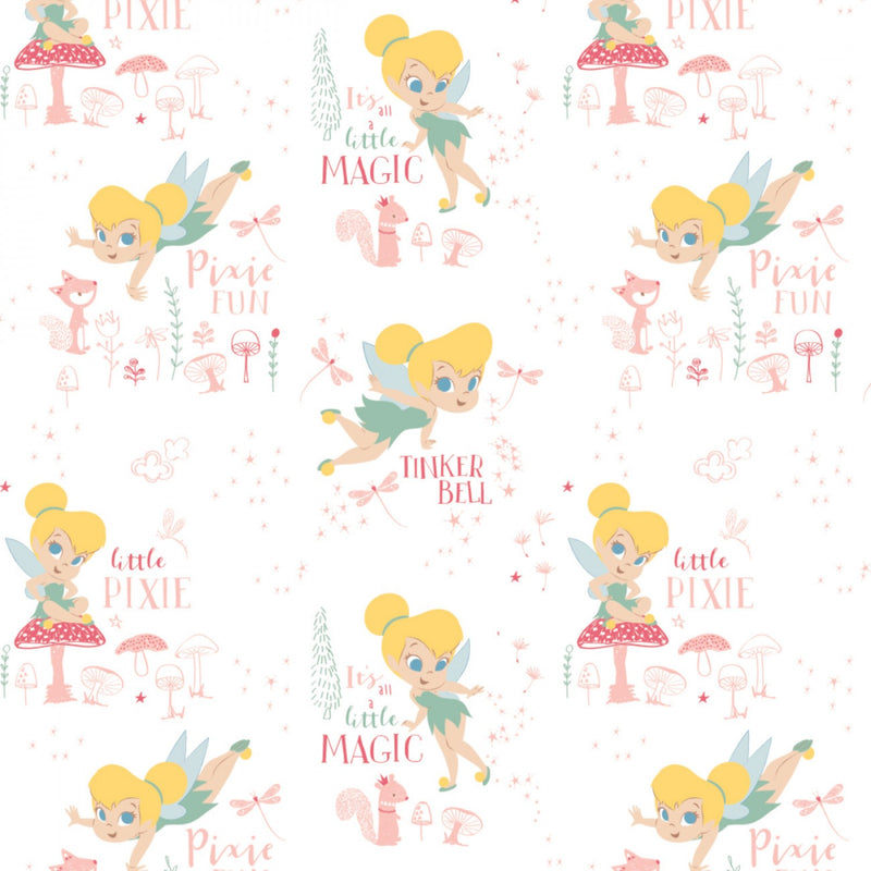 Disney Princess Tinker Bell and Peter Pan Pixie Magic Fabric by the yard