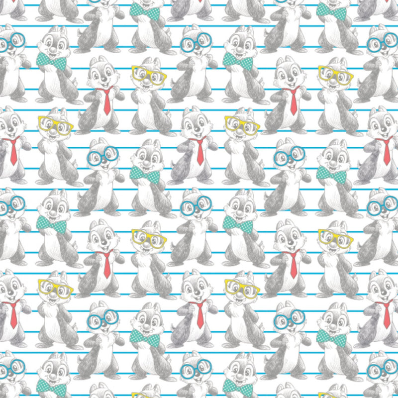 Disney Chip and Dale Tie Bows Fabric by the yard