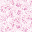 Ballet Slippers Light Pink Fabric by the yard