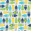 Urban Zoologie Minis Owls Fabric by the yard