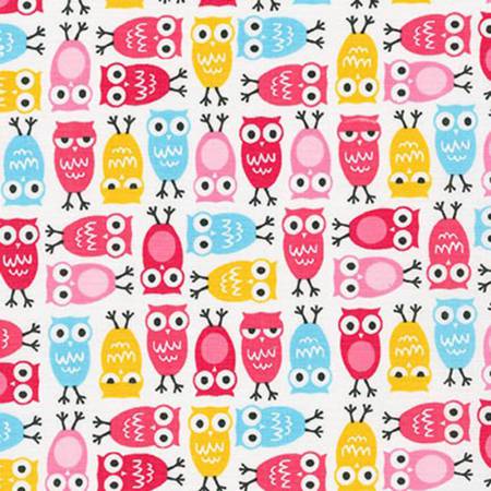 Urban Zoologie Minis Owls Fabric by the yard