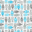 Urban Zoologie Minis Owls Fabric by the yard