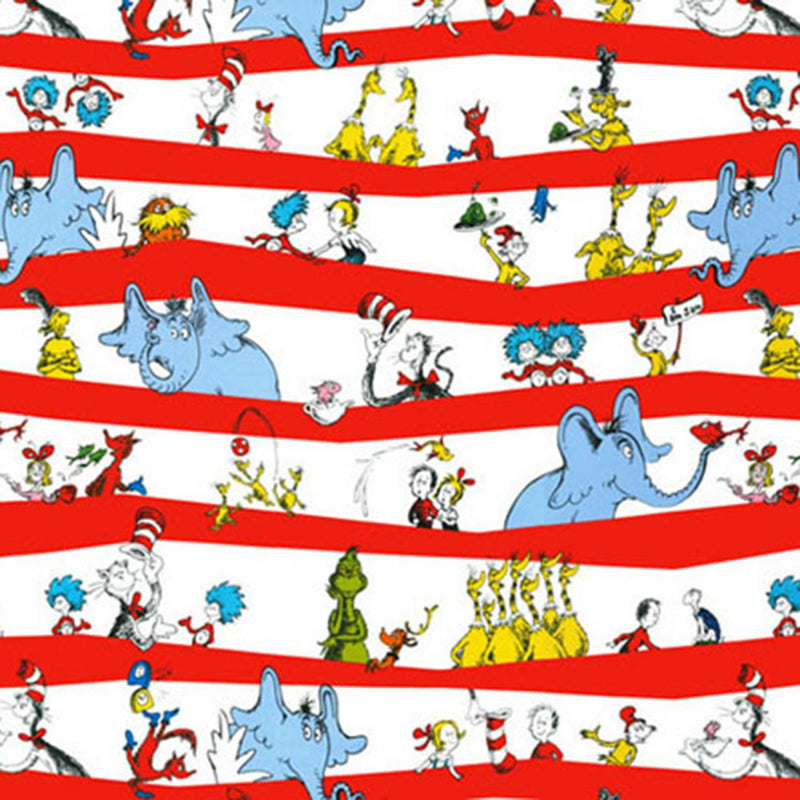 Celebrate Dr Seuss Cat in The Hat Fabric by the yard