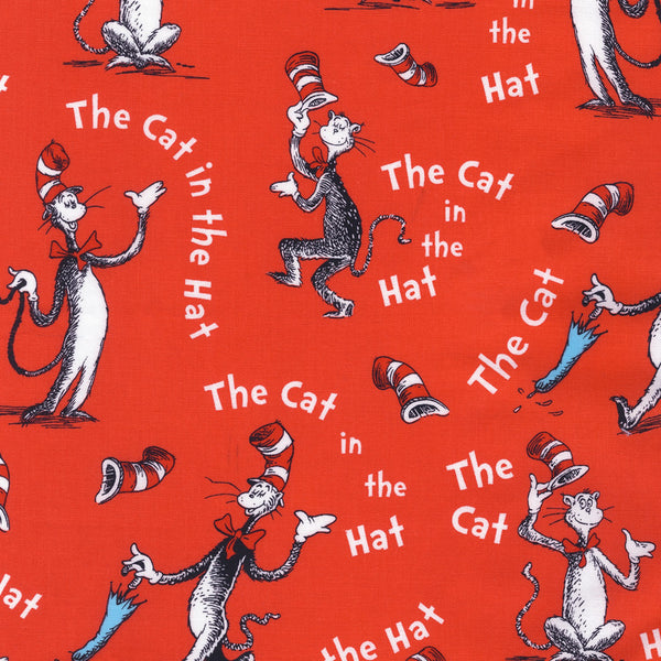 Celebrate Dr Seuss Cat in The Hat Fabric by the yard