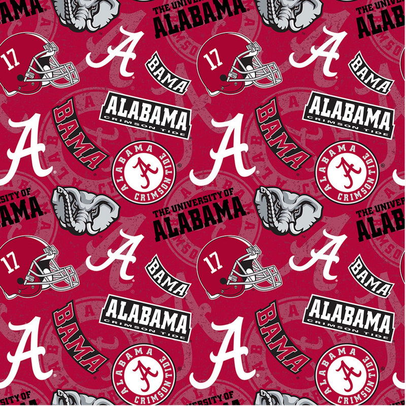 NCAA Alabama Tone on Tone Cotton Fabric by the yard