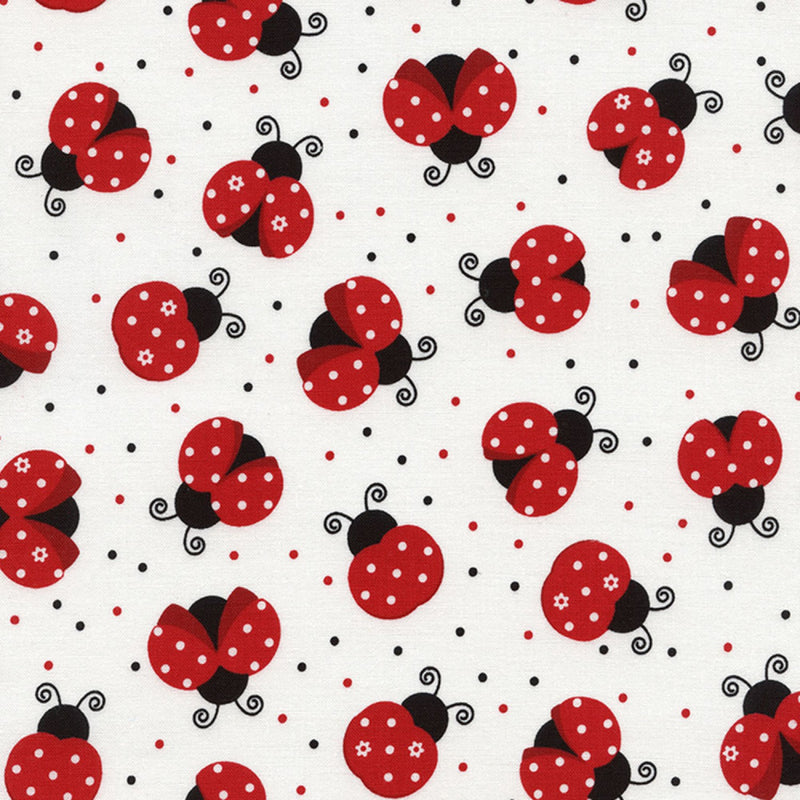 Fun Lady Bugs Dots Ladybug Fabric by the yard