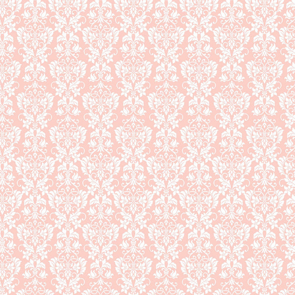 Rustic Elegance Damask Peach Fabric by the yard