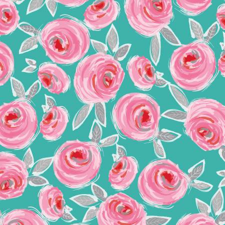 Curiosities Roses Floral Fabric by the yard