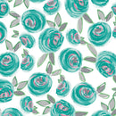Curiosities Roses Floral Fabric by the yard