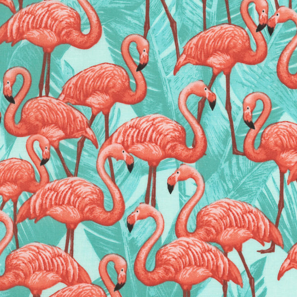 Janelle Flamingo Fabric by the yard