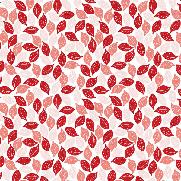 Sweet Prairie by Sedef Imer Coral Leaves Fabric by the yard