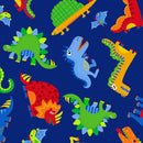 Dino Dinosaurs Gail Royal Fabric by the yard