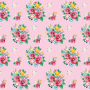 Happiness in Handmade Roses Floral Fabric by the yard