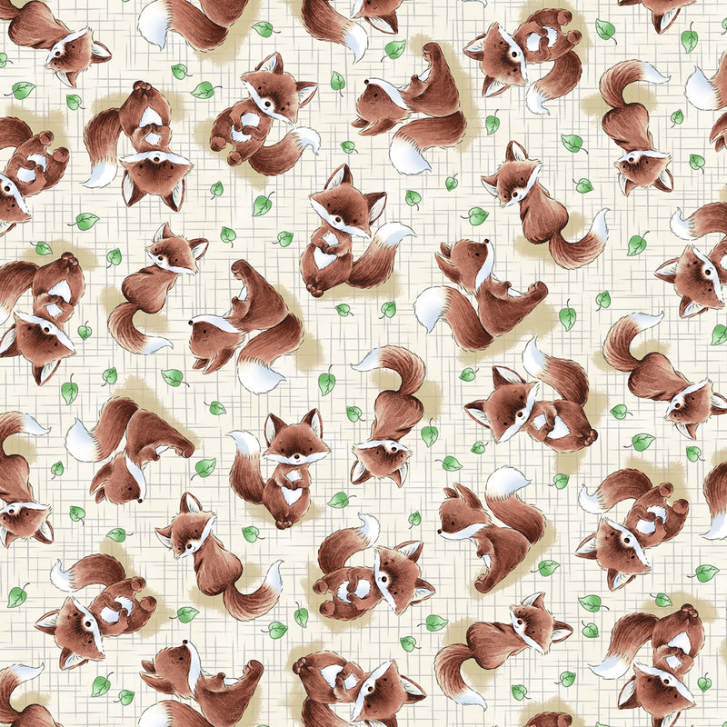 Bunnies Foxes Fabric by the yard