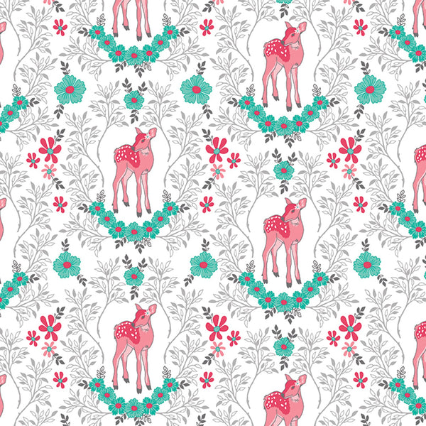 Flora and Fawn Woodland Fabric by the yard