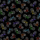 Bike Black Sports Collection Fabric by the yard