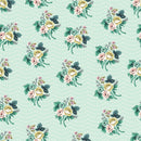 Splendor Mint Roses Floral Fabric by the yard