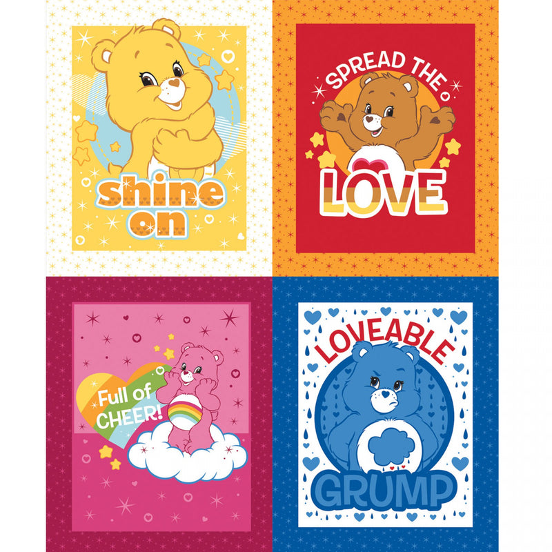 Disney Care Bears Character FQ Panel approx. 36in x 44in Fabric by the panel