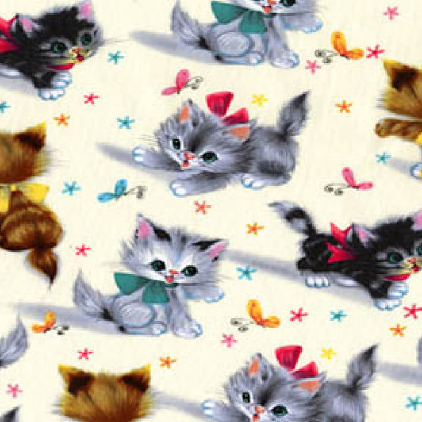 Kitties Cats Kitten Animals Fabric by the yard