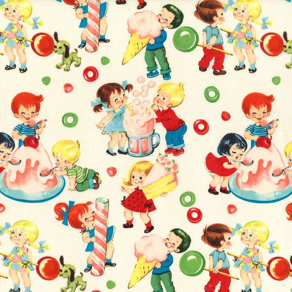 Candy Shop Lollipop Cupcakes Candies Fabric by the yard