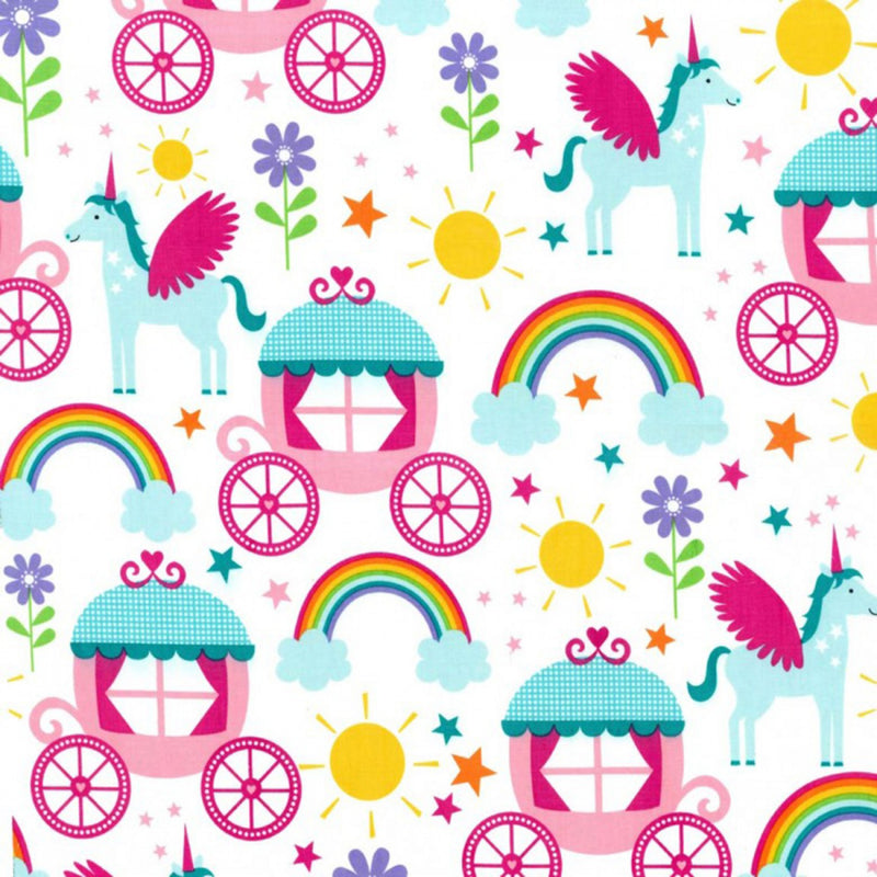 Rainbows and Unicorns Fabric by the yard