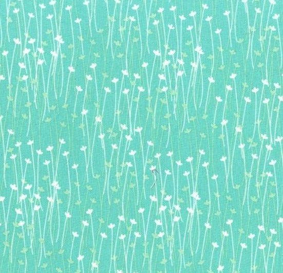 Spring Sprout Doodle Daisy Floral Fabric by the yard