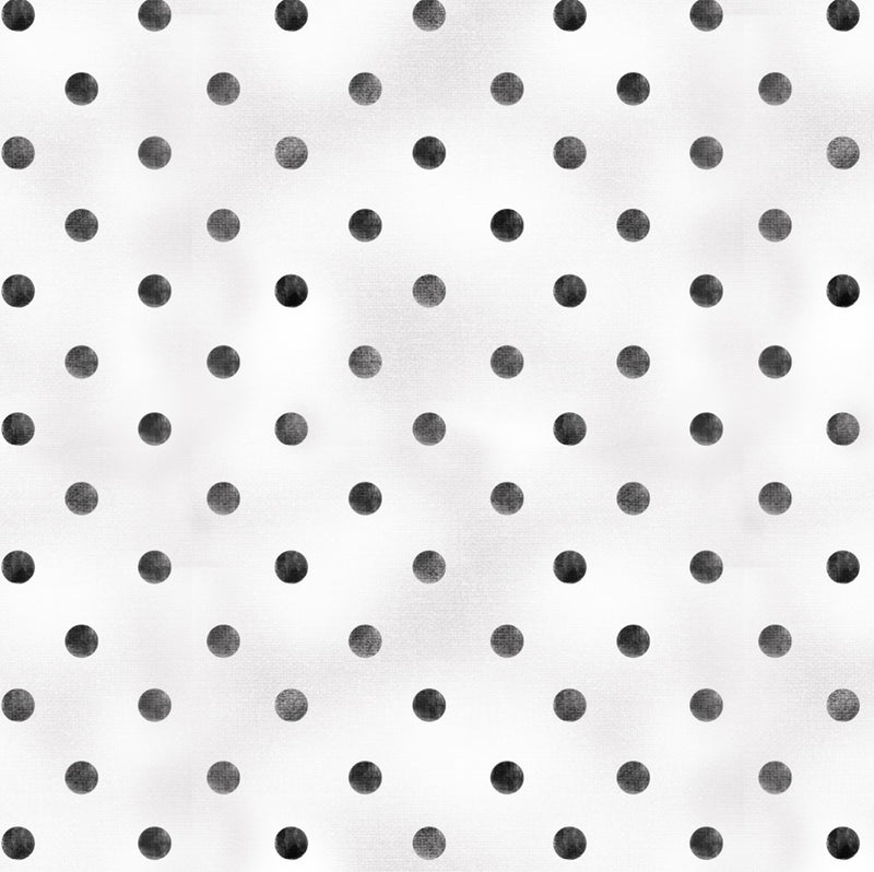 Textured Dots Geometric Black White Fabric by the yard