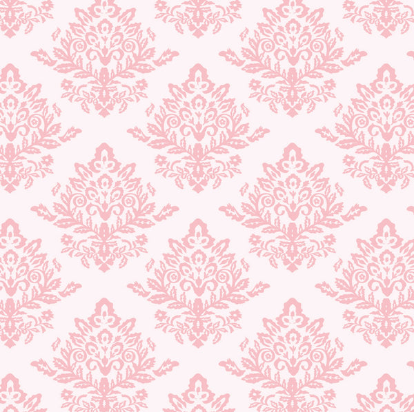 Velvet Damask Pink Fabric by the yard