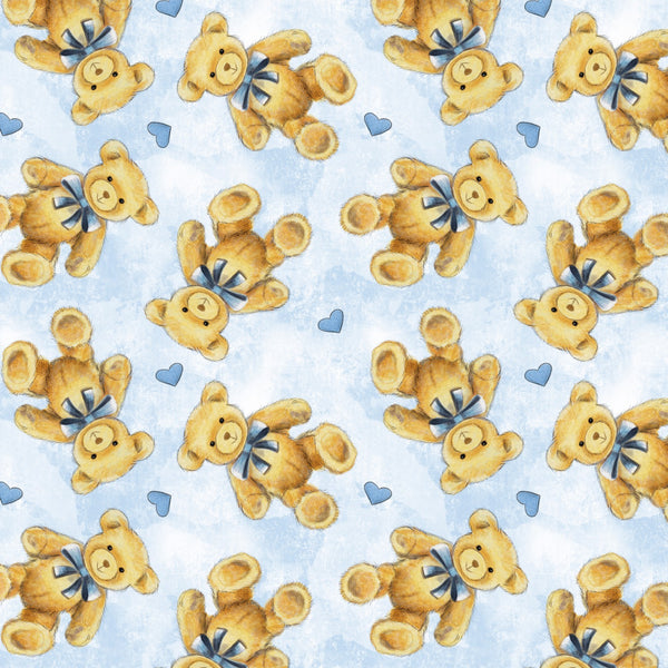 Sleep Time Teddy Bears Fabric by the yard