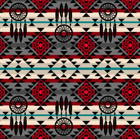 Native Dreamcatcher Aztec Fabric by the yard
