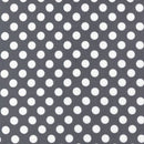 Spot on Dots Grey Fabric by the yard