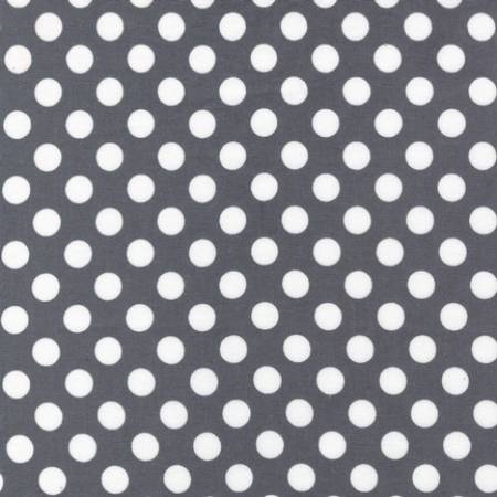 Spot on Dots Grey Fabric by the yard