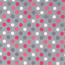 Spot on Dots Silver Fabric by the yard