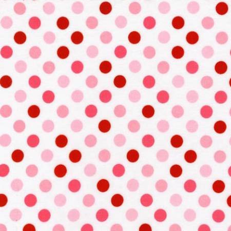 Spot on Dots Bubble Gum Fabric by the yard