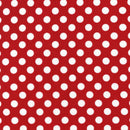 Spot on Dots Red Fabric by the yard