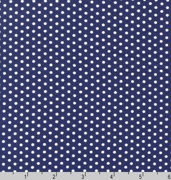 Spot on Dots Navy Fabric by the yard