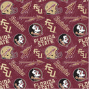 NCAA Florida State Tone on Tone Cotton Fabric by the yard