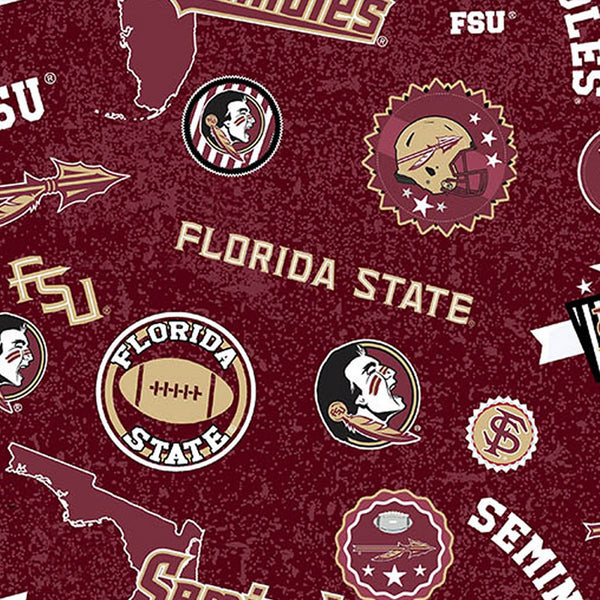 NCAA-Florida State Semninoles Home State Cotton Fabric by the yard