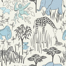Welcome to the World Jungle Safari Fabric by the yard