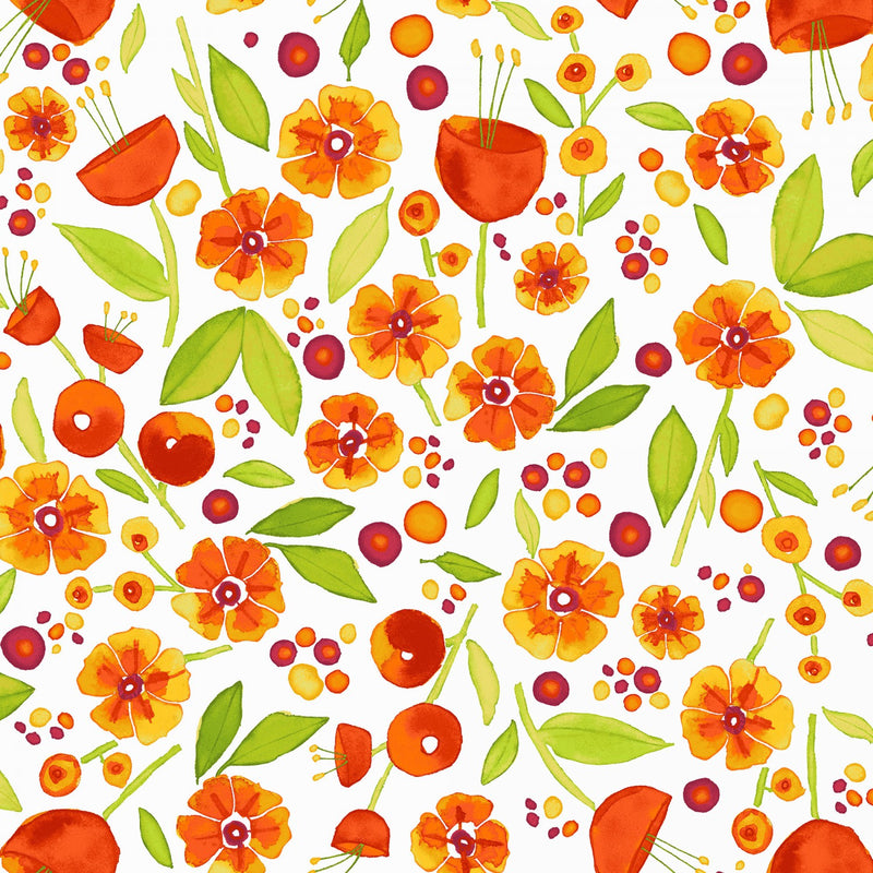 Wild By Nature Poppy Floral Poppies Fabric by the yard