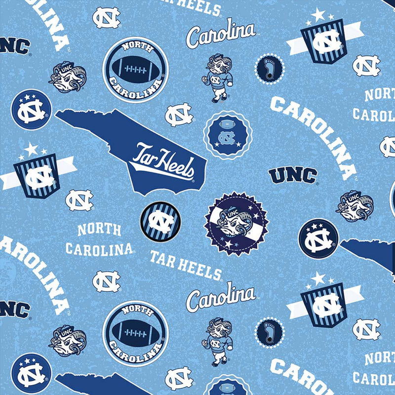 NCAA-North Carolina Tar Heels Home State Cotton Fabric by the yard