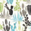 Cactus Floral Flowers Fabric by the yard